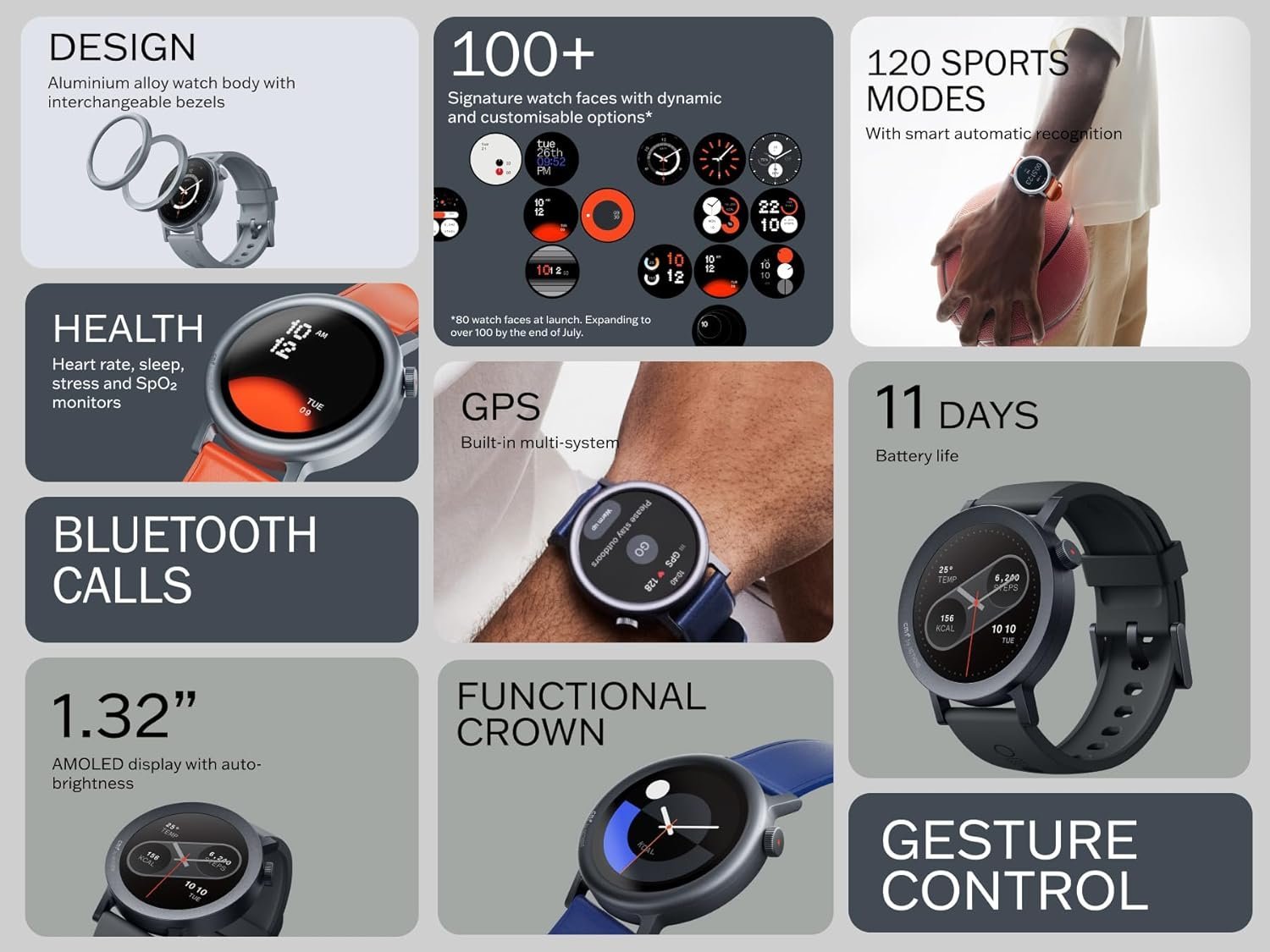 Exclusive for New Users:CMF by Nothing Watch Pro 2 Smartwatch with 1.32’’ AMOLED display, 11 days battery life, Bluetooth calls with AI noise reduction and Built-in multi-system GPS - Image 11